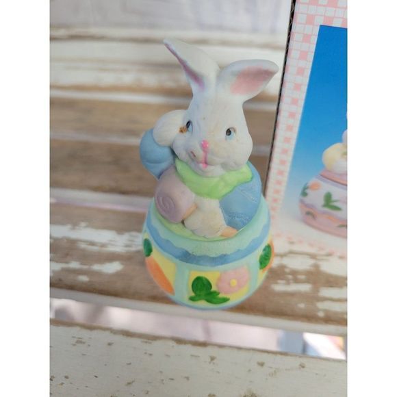 Mini‎ candle Easter holder spring bunny rabbit decor vintage - Picture 5 of 6